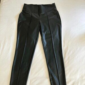 Nine West Faux Leather Seamed Ponte Leggings